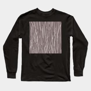 Pine Needles - Abstract organic lines in soft grey and off white Long Sleeve T-Shirt